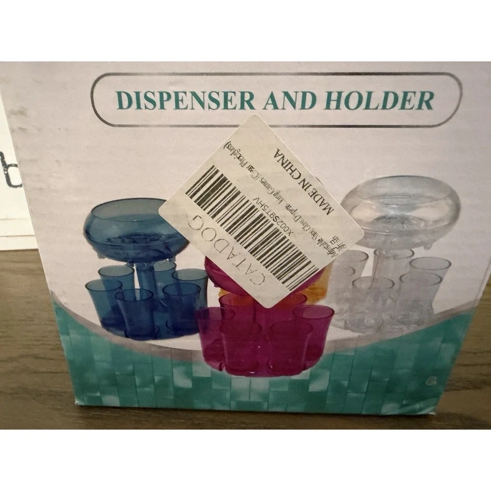 1-6 Shot Glass Dispenser Party Bar Drink Holder‎ Set Cocktail Barware New In Box